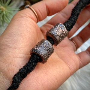 Copper Dread Beads, Electroformed Dreadlock Beads, Handmade Big Hole Beads, Dread Jewelry, Loc Jewelry, Loc Beads
