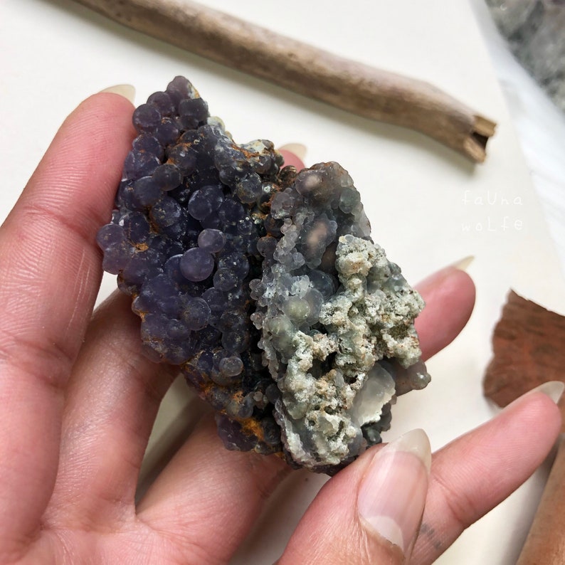 Velvety Grape Agate Botryoidal Chalcedony, Grape Agate Cluster, Purple ...