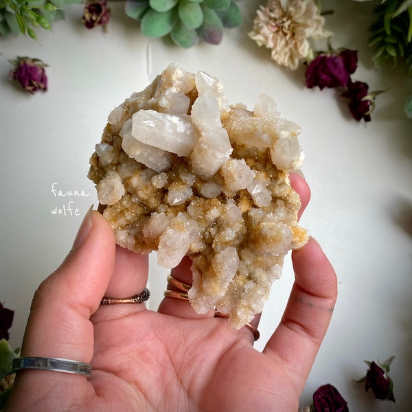 Witch Finger Quartz Cluster, Self Standing Witches Finger Quartz, Fairy Quartz Cluster, Cactus Quartz Cluster