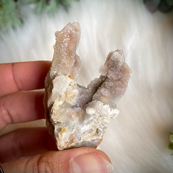 Druzy Botryoidal Witch Finger Cluster, Rare Witches Finger Quartz Cluster, Cactus Quartz Specimen, Witches Finger Point