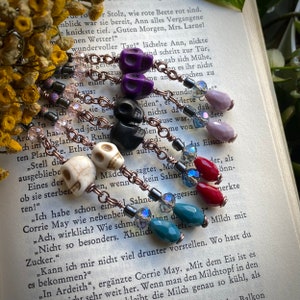 Hematite Skull Earrings, Stone Skull Earrings, Pick Your Spooky Cute Earrings