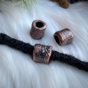 Kupfer Dreadperlen, EINE elektroformierte Dreadlock Perle, handgemachte Große Loch Perlen, Dread Schmuck, Loc Schmuck, Loc Perlen