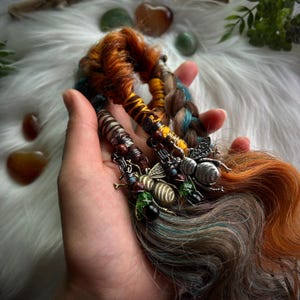 Clip-In Fancy Fairy Braids, 1 Adorned Faux Braid, Fancy Fairy Braids, Clip-In Fishtail Hybrid Braid, Clip-In Hair, Ginger Brown Blend Braids