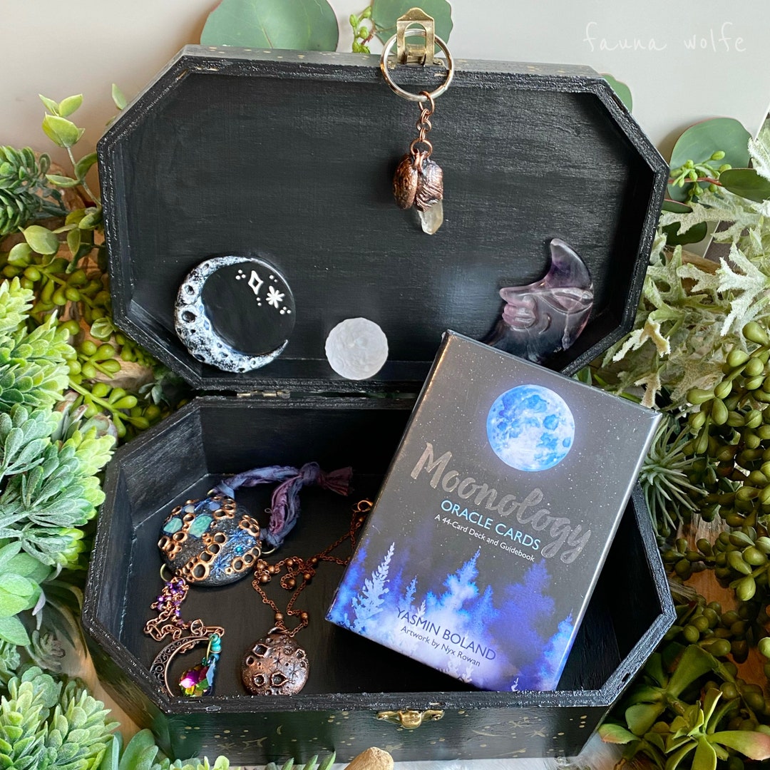 Clearance // Moon Ritual Altar Box, Magic Filled Box, Oracle Cards ...