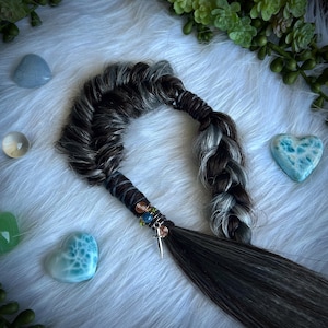 Clip-In Adorned Braid, 1 Faux Braid, Fancy Fairy Braid, Green Blue Brown Blend Braid
