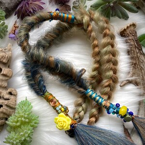 Clip-In Fancy Fairy Braids, Faux Braids, Clip-In Fishtail Hybrid Braid, Clip-In Hair, Blue Blonde Blend Braids, Fancy Fairy Braids