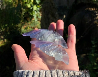 Fluorite Crystal Bat, Crystal Bat, Fluorite Bat, Rainbow Fluorite, Fluorite Crystal Carving, Fluorite Bat Crystal, Crystal Figurines