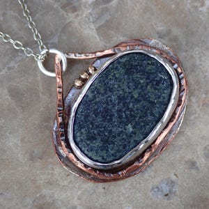 granite stone pendant,great lakes rocks,lake huron stone,raw stone pendant,granite jewely,all natural jewelry,rustic style jewelry,simple