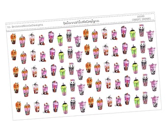 hs182 creepy drinks | planner stickers