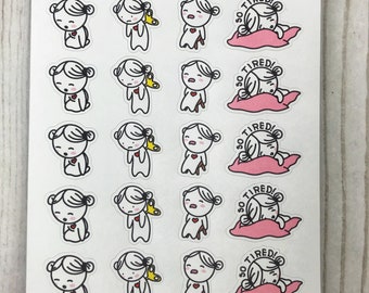 Chloe so tired | planner stickers