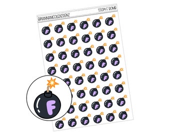 SS074 F bomb | planner stickers