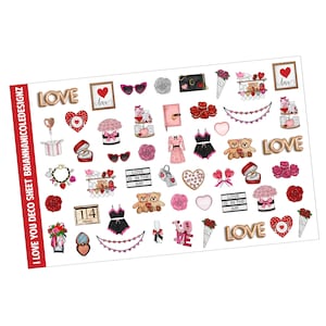 I love you deco | Planner stickers