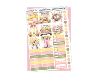 KIT 033 Hello spring hobonichi cousin weekly kit | Hobonichi cousin stickers