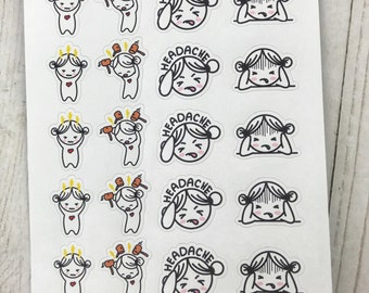 Chloe headache | planner stickers