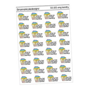 SS225 omg laundry | laundry planner stickers