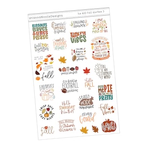 HS400 Fall quotes 3 | Fall planner stickers