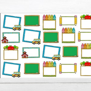 Panneaux de rentrée scolaire | autocollants de planificateur