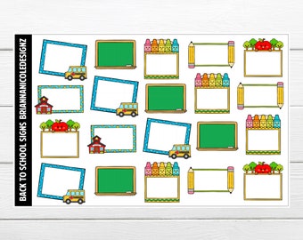 Back to school signs | planner stickers