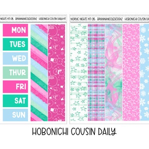 kit 015 Nuits nordiques Hobonichi cousin Quotidien | Autocollants de planificateur Hobonichi