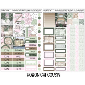 KIT 014 Snowy Hobonichi cousin weekly | Hobonichi cousin planner stickers