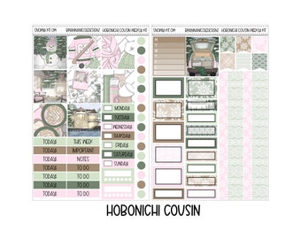 KIT 014 Snowy Hobonichi cousin weekly | Hobonichi cousin planner stickers