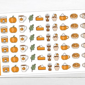 Pumpkin spice deco | planner stickers