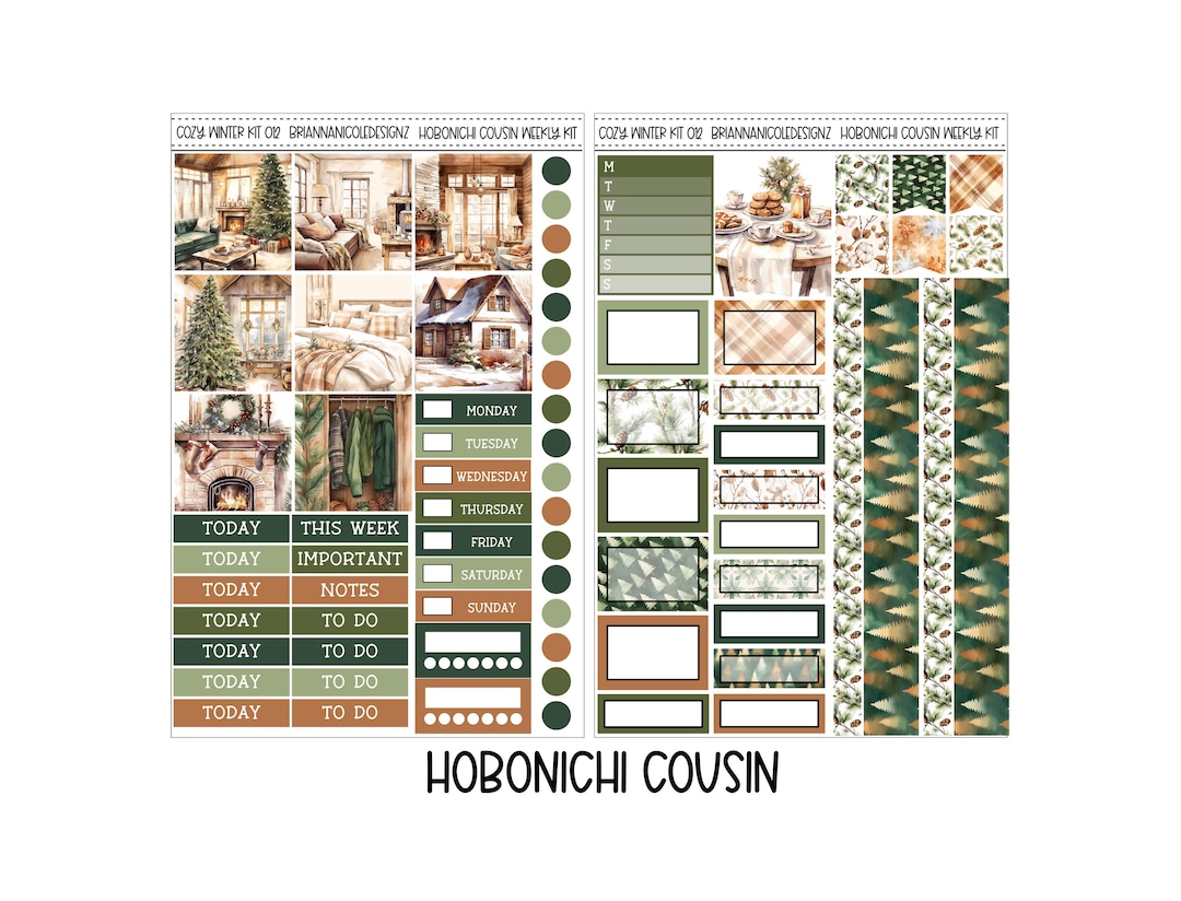 KIT 012 Cozy Winter Hobonichi Cousin Weekly | Hobonichi Cousin Planner ...