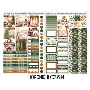 KIT 012 Cozy winter Hobonichi cousin weekly | Hobonichi cousin planner stickers