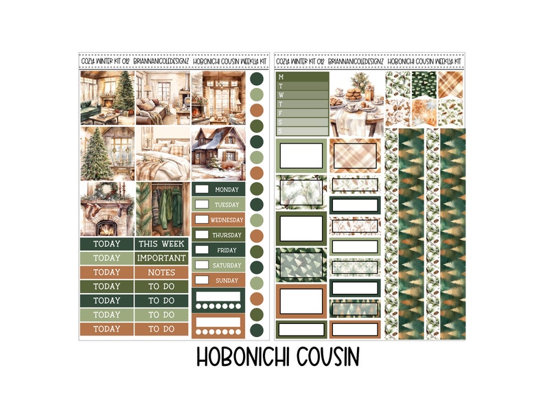 KIT 012 Cozy Winter Hobonichi Cousin Weekly | Hobonichi Cousin Planner ...