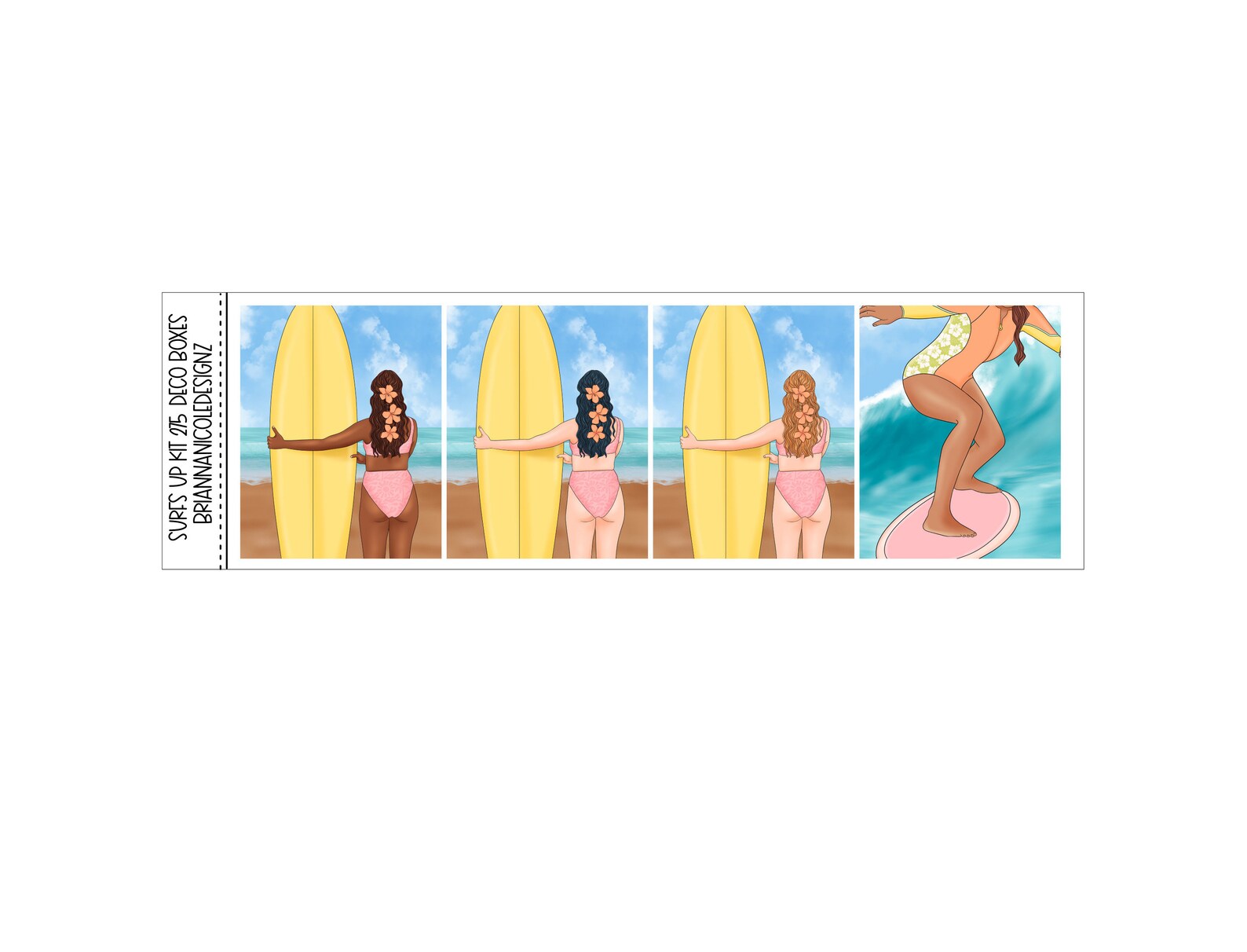 KIT 275 Surfs up | Planner Stickers | Summer Sticker Kits - Etsy