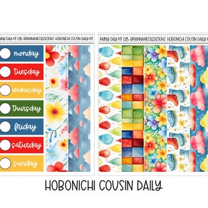 KIT 025 Rainy day Hobonichi cousin Daily | Hobonichi cousin planner stickers