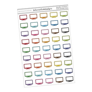 Doodle rainbow flat screen mini | planner stickers