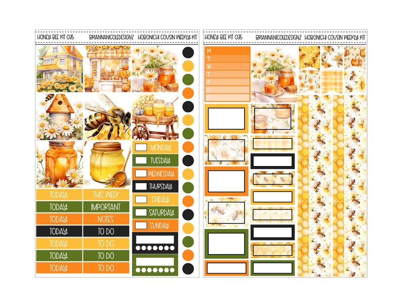 KIT 035 Honey Bee Hobonichi Cousin Weekly Kit | Hobonichi Cousin ...