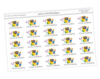 HS156 School shopping | planner stickers