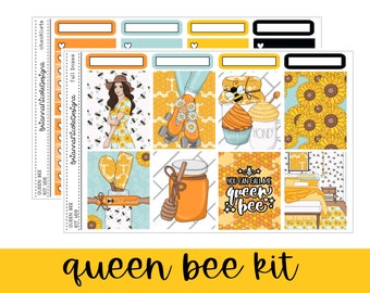 KIT 169 Queen bee | weekly planner sticker kit