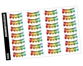 SS025 crayon banners | planner stickers