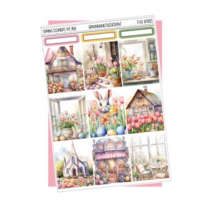 KIT 258 Spring flowers | weekly sticker kits | Spring sticker kits