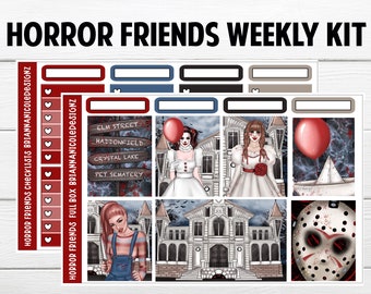 Horror Friends kit | weekly planner sticker kit