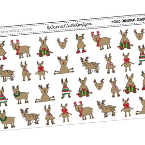 HS065 Christmas reindeers | planner stickers