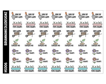 HS006 Spring maintenance stickers | planner stickers