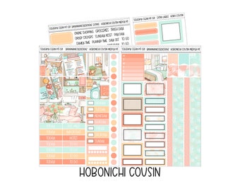 KIT 031 Squeaky clean hobonichi cousin weekly kit | Hobonichi cousin stickers