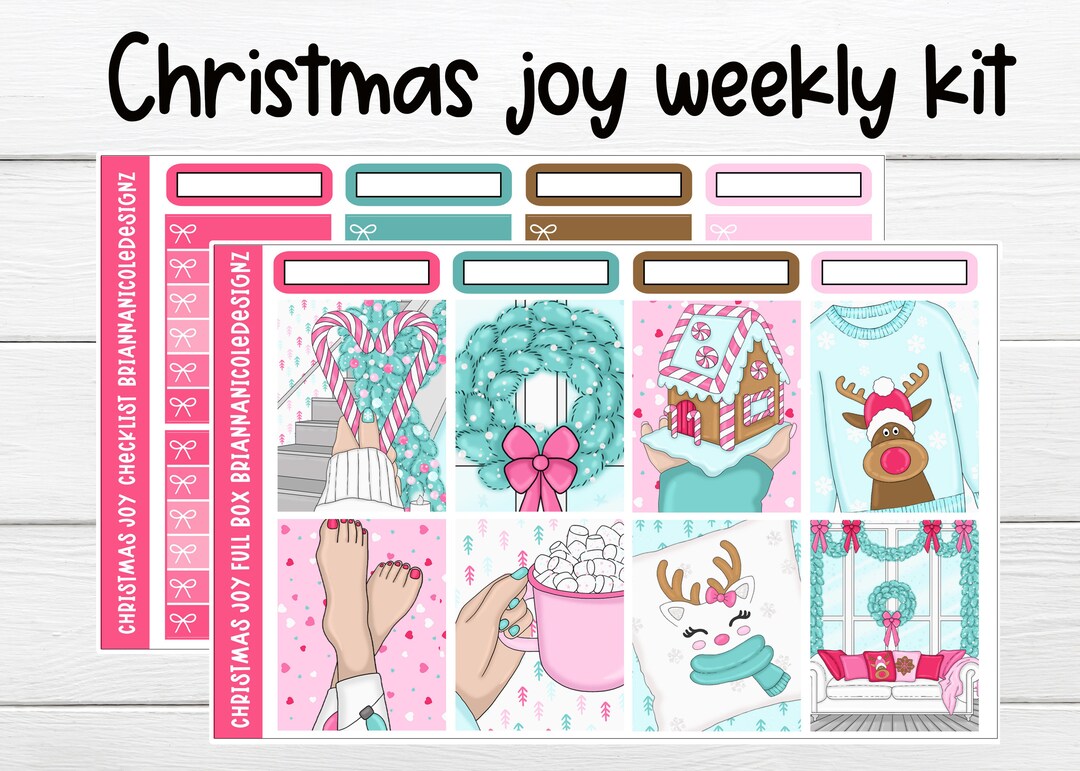 Christmas Joy Weekly Kit Weekly Planner Sticker Kit - Etsy