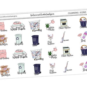 Cleaning icons | planner stickers