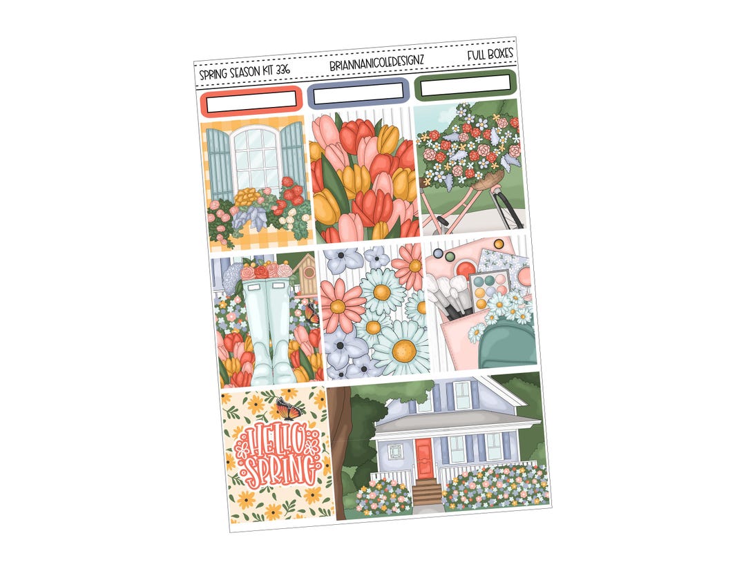 KIT 336 Spring Season | Weekly Planner Sticker Kit - Etsy