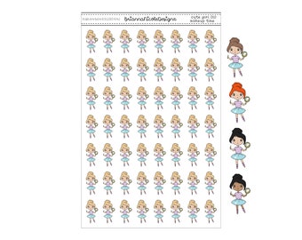 Cute girl 010 Makeup time | planner stickers