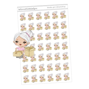 doodle girl 068 packing | girl stickers