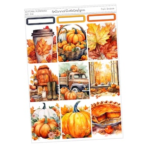 KIT 214 Autumn pumpkins | weekly planner sticker kit