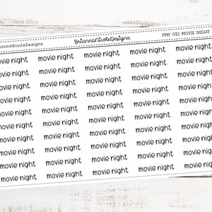 fms 021 movie night | planner stickers