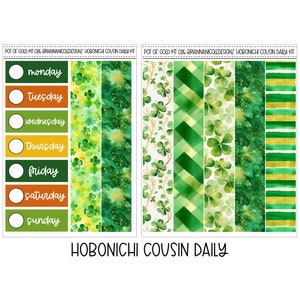 KIT 026 Pot of gold Hobonichi cousin Daily | Hobonichi cousin planner stickers
