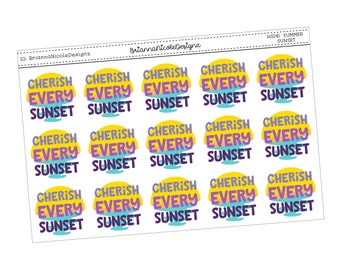 HS141 Summer sunset | planner stickers
